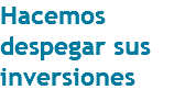 Hacemos despegar sus inversiones